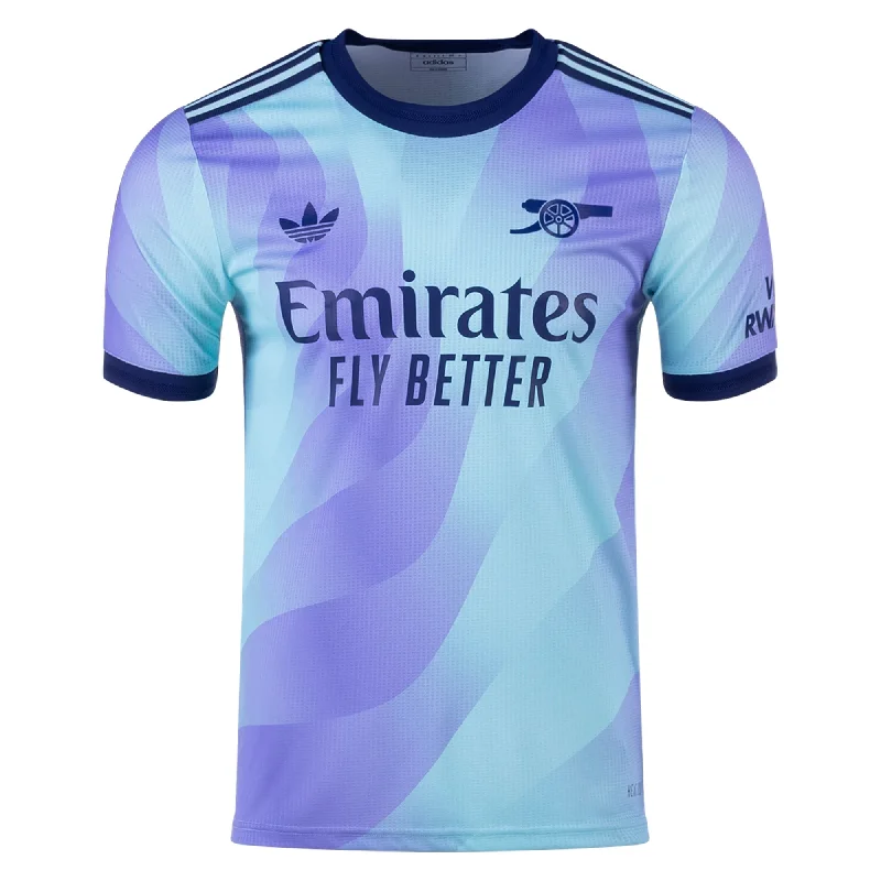 Men's Cycling Jerseys with Reflective Stripes for Safe and Stylish Rides at Nightadidas Arsenal Authentic Third Jersey 24/25 (Clear Aqua/Light Flash Purple)