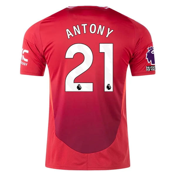 Men's Cycling Jerseys with Reflective Stripes for Safe and Stylish Rides at Nightadidas Manchester United Antony Home Jersey w/ EPL + No Room For Racism 24/25 (MUFC Red)