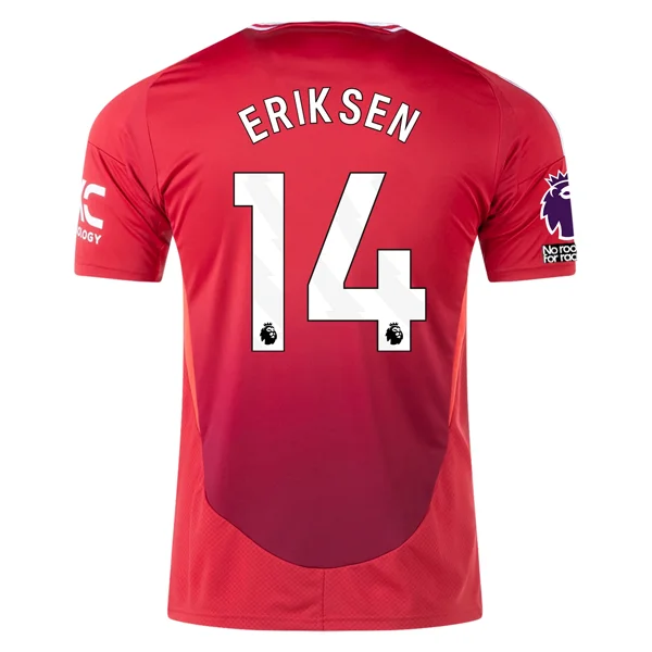 Men's NBA Authentic Team Jerseys in Official Team Colors for True Basketball Fansadidas Manchester United Christian Eriksen Home Jersey w/ EPL + No Room For Racism 24/25 (MUFC Red)