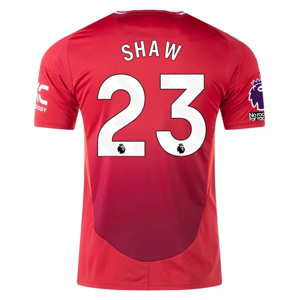 Men's Basketball Jerseys with Signature Player Logos for a Fan - Favorite Lookadidas Manchester United Luke Shaw Home Jersey w/ EPL + No Room For Racism 24/25 (MUFC Red)