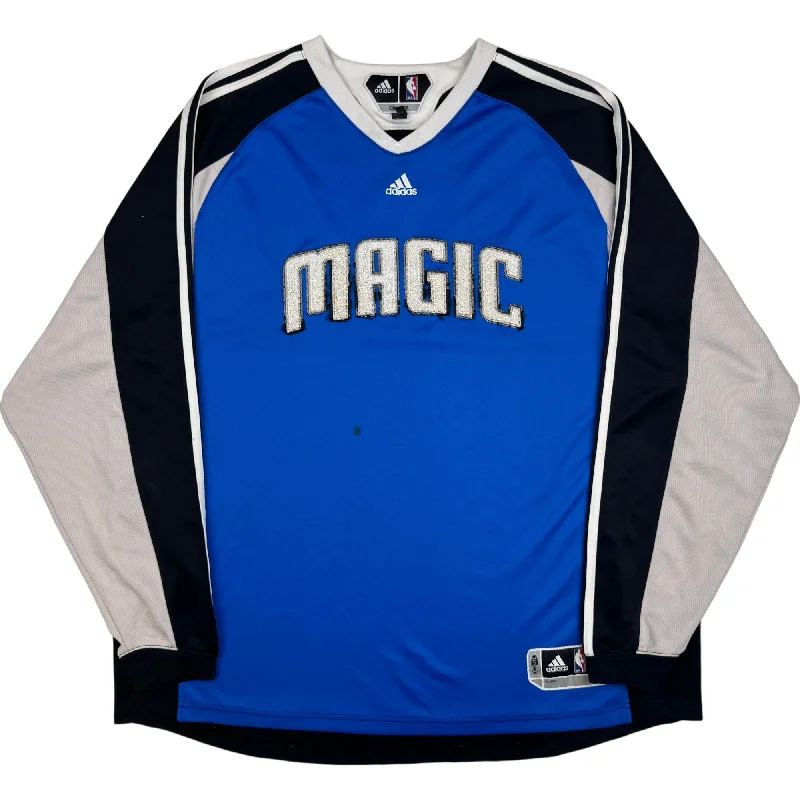 Men's Custom - Printed Baseball Jerseys with Player Names and Numbers for Personalized StyleAdidas Orlando Magic Game Issued NBA Pullover Jersey Shirt Rare Long Sleeve Blue