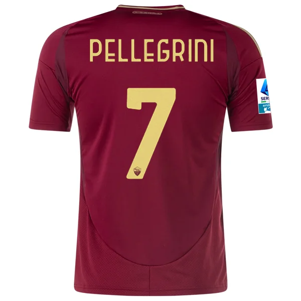 Men's Throwback Rugby Jerseys of Historic Matches and Teams for Rugby History Buffsadidas Roma Lorenzo Pellegrini Home Jersey w/ Serie A Patch 24/25 (Burgundy/Gold)