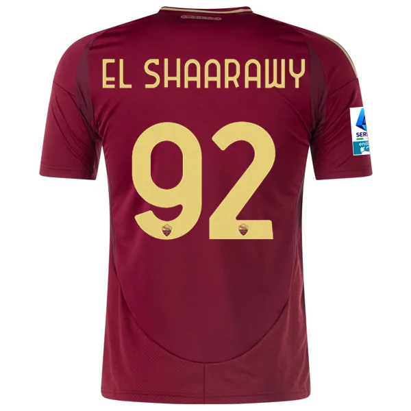 Men's Moisture - Wicking Lacrosse Jerseys with Mesh Panels for Optimal Performance on the Fieldadidas Roma Stephan El Shaarawy Home Jersey w/ Serie A Patch 24/25 (Burgundy/Gold)