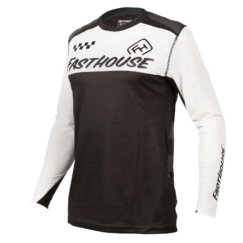 Men's Moisture - Wicking Golf Jerseys with UV Protection for Comfortable Rounds on the CourseAlloy Block LS Jersey - White/Black