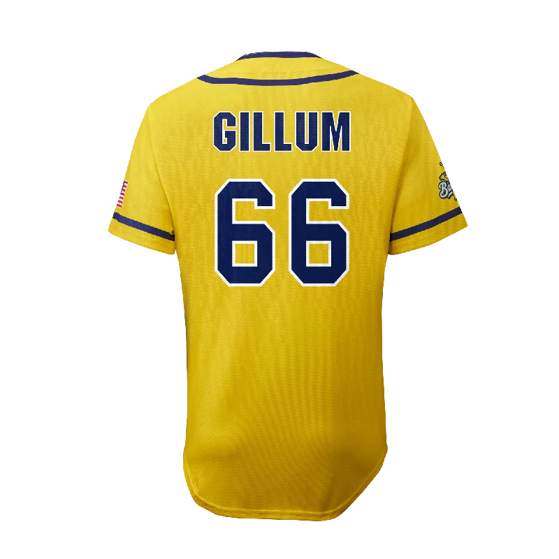 Men's Cycling Jerseys with Reflective Stripes for Safe and Stylish Rides at NightBananas Tyler Gillum #66 EvoShield Jersey - Yellow