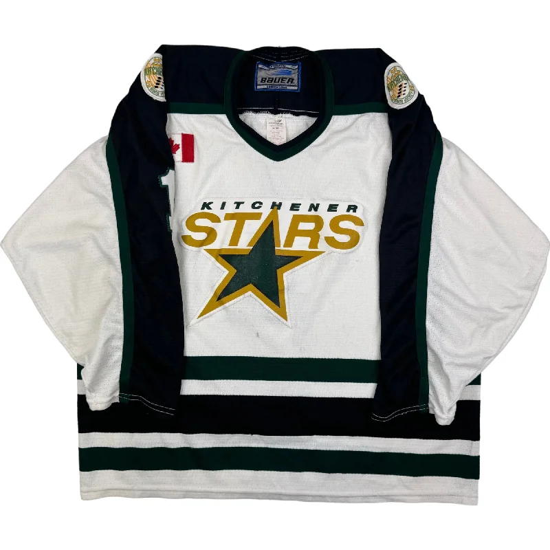 Men's Moisture - Wicking Lacrosse Jerseys with Mesh Panels for Optimal Performance on the FieldBauer Kitchener Stars Minor Hockey League Hockey Jersey Green  White Black