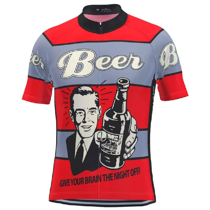 Men's Limited - Release American Football Jerseys of Rookie Stars for Early Adopters and FansGive Your Brain The Night Off Beer Cycling Jersey