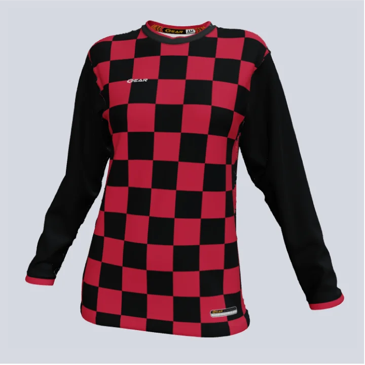 Men's Custom - Printed Baseball Jerseys with Player Names and Numbers for Personalized StyleUnisex Checker LongSleeve Jersey