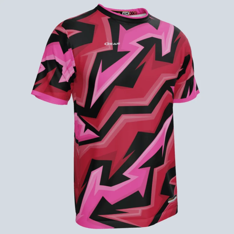 Men's Breathable Polyester Running Jerseys in Bright Neon Colors for High - Visibility WorkoutsCustom Team Raptor Jersey