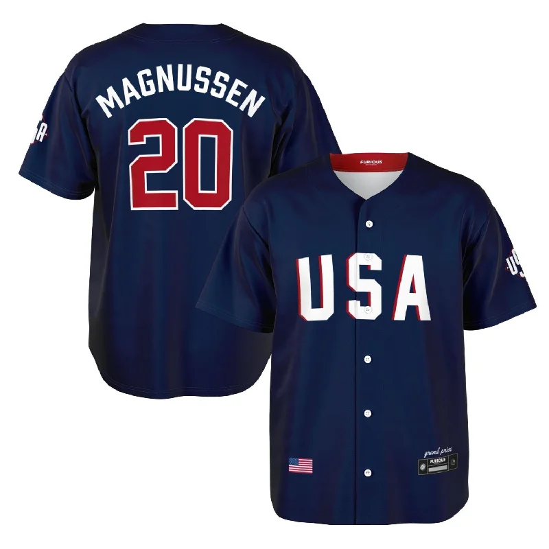 Men's Moisture - Wicking Golf Jerseys with UV Protection for Comfortable Rounds on the CourseMagnussen - USA GP Jersey