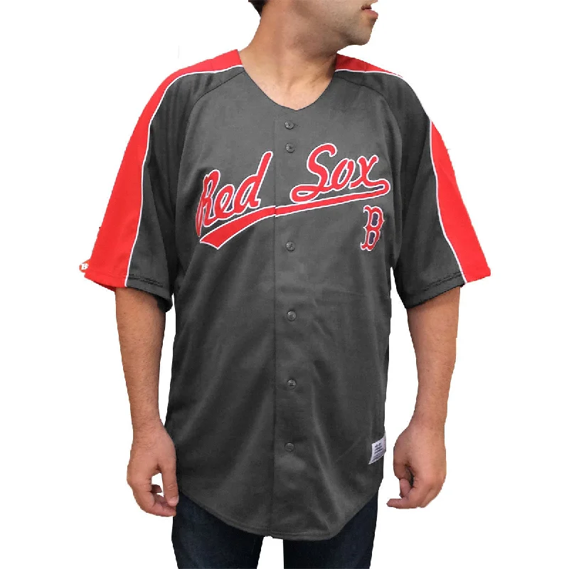 Men's Retro Soccer Jerseys of Famous Clubs from the 90s for Nostalgic Football EnthusiastsMen's Embroidered Red Sox Jersey in Dark Gray, Dynasty Series