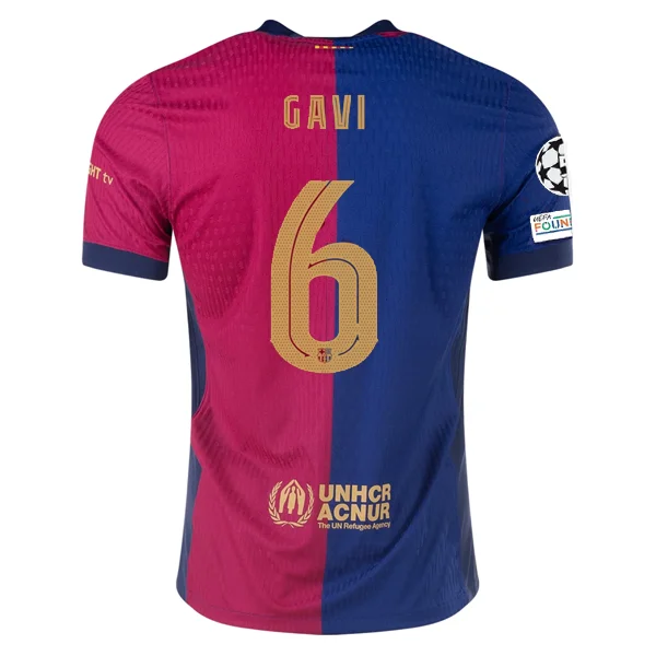 Men's Custom - Printed Baseball Jerseys with Player Names and Numbers for Personalized StyleNike Barcelona Authentic Gavi Home Jersey w/ Champions League Patches 24/25 (Royal/Nobel Red/Club Gold)