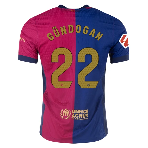 Men's Moisture - Wicking Golf Jerseys with UV Protection for Comfortable Rounds on the CourseNike Barcelona Authentic İlkay Gündoğan Home Jersey w/ La Liga Patch 24/25 (Royal/Nobel Red/Club Gold)