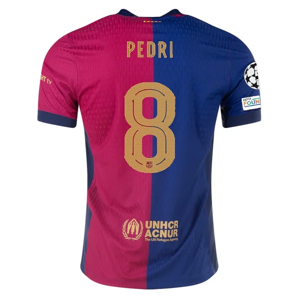 Men's Limited - Release American Football Jerseys of Rookie Stars for Early Adopters and FansNike Barcelona Authentic Pedri Home Jersey w/ Champions League Patches 24/25 (Royal/Nobel Red/Club Gold)