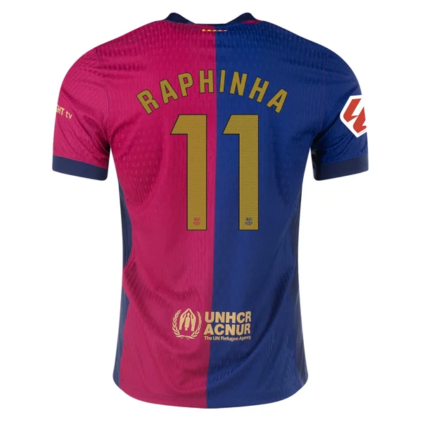 Men's Basketball Jerseys in Sleeveless Design for Enhanced Mobility on the CourtNike Barcelona Authentic Raphinha Home Jersey w/ La Liga Patch 24/25 (Royal/Nobel Red/Club Gold)