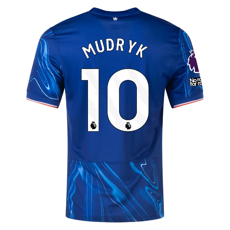 Men's Retro Soccer Jerseys of Famous Clubs from the 90s for Nostalgic Football EnthusiastsNike Chelsea Mykhailo Mudryk Home Jersey w/ EPL + No Room For Racism Patches 24/25 (Rush Blue/Team Orange)