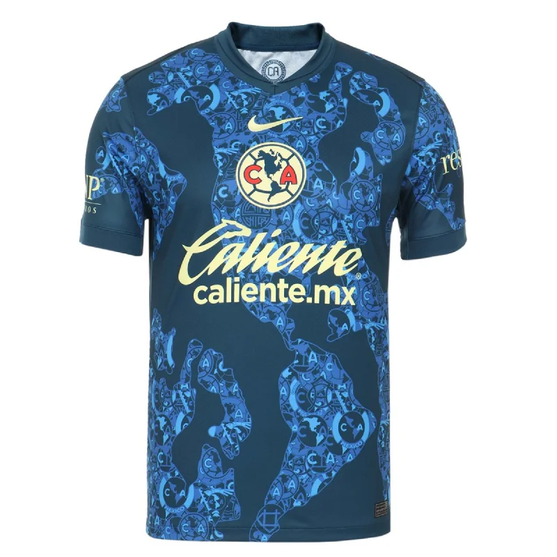 Men's Custom - Embroidered Volleyball Jerseys for Team Uniforms or Personalized GearNike Club America Away Jersey 24/25 (Valerian Blue/Lemon Chiffon)