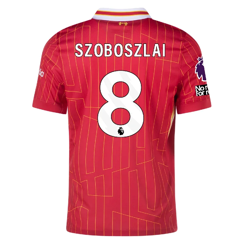 Men's Custom - Embroidered Volleyball Jerseys for Team Uniforms or Personalized GearNike Liverpool Dominik Szoboszlai Home Jersey w/ EPL + No Room For Racism Patches 24/25 (Gym Red/Chrome Yellow)