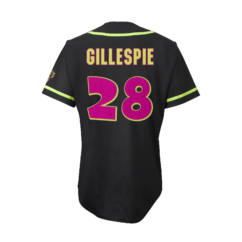 Men's Breathable Polyester Running Jerseys in Bright Neon Colors for High - Visibility WorkoutsParty Animals Drew Gillespie #28 EvoShield Jersey - Black