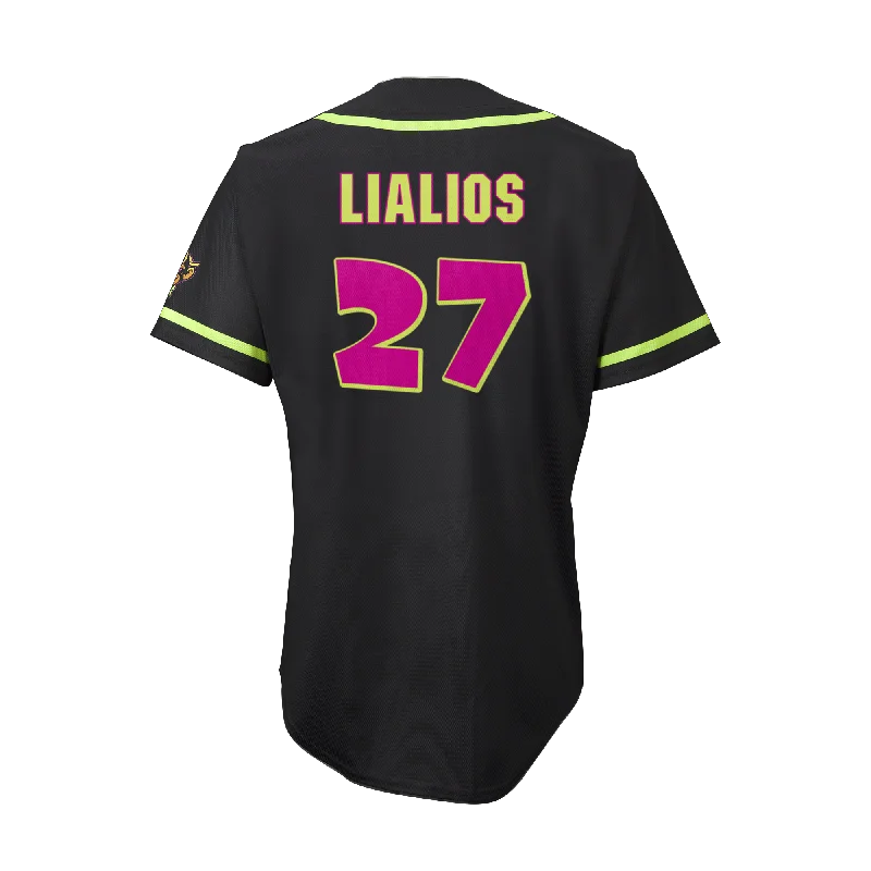 Men's Sustainable Organic Cotton Rugby Jerseys for Eco - Conscious Sports EnthusiastsParty Animals Jake Lialios #27 EvoShield Jersey - Black