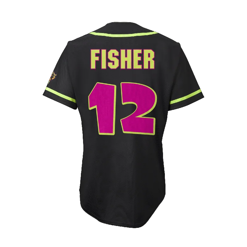 Men's Limited - Edition Cricket Jerseys Commemorating Historic Matches for Die - Hard Cricket LoversParty Animals Noah Fisher #12 EvoShield Jersey - Black