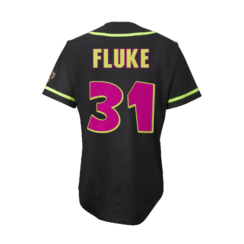 Men's Limited - Edition Cricket Jerseys Commemorating Historic Matches for Die - Hard Cricket LoversParty Animals Sean Fluke #31 EvoShield Jersey - Black