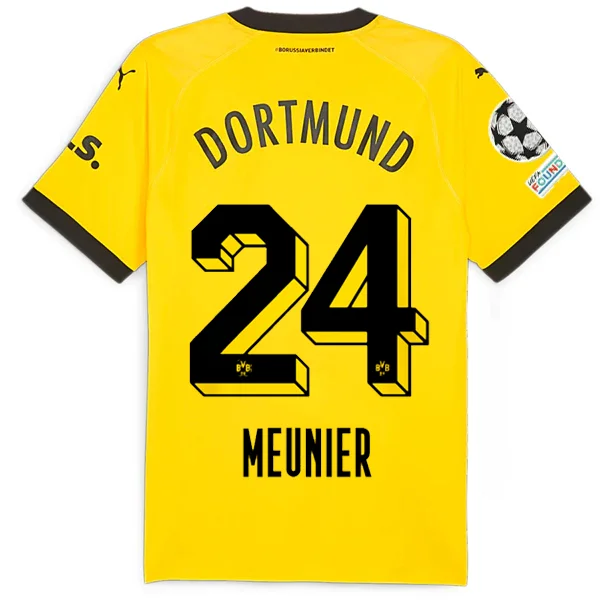 Men's Limited - Release American Football Jerseys of Rookie Stars for Early Adopters and FansPuma Borussia Dortmund Authentic Meunier Home Jersey w/ Champions League Patches 23/24 (Cyber Yellow/Puma Black)