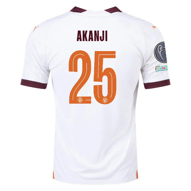 Men's Throwback Rugby Jerseys of Historic Matches and Teams for Rugby History BuffsPuma Manchester City Akanji Away Jersey w/ Champions League Patches 23/24 (Puma White/Aubergine)