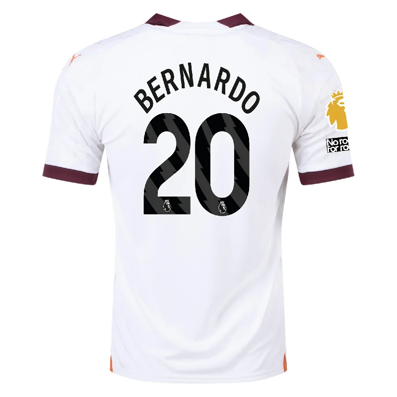 Men's Cycling Jerseys with Reflective Stripes for Safe and Stylish Rides at NightPuma Manchester City Bernardo Silva Away Jersey w/ EPL + No Room For Racism Patches 23/24 (Puma White/Aubergine)