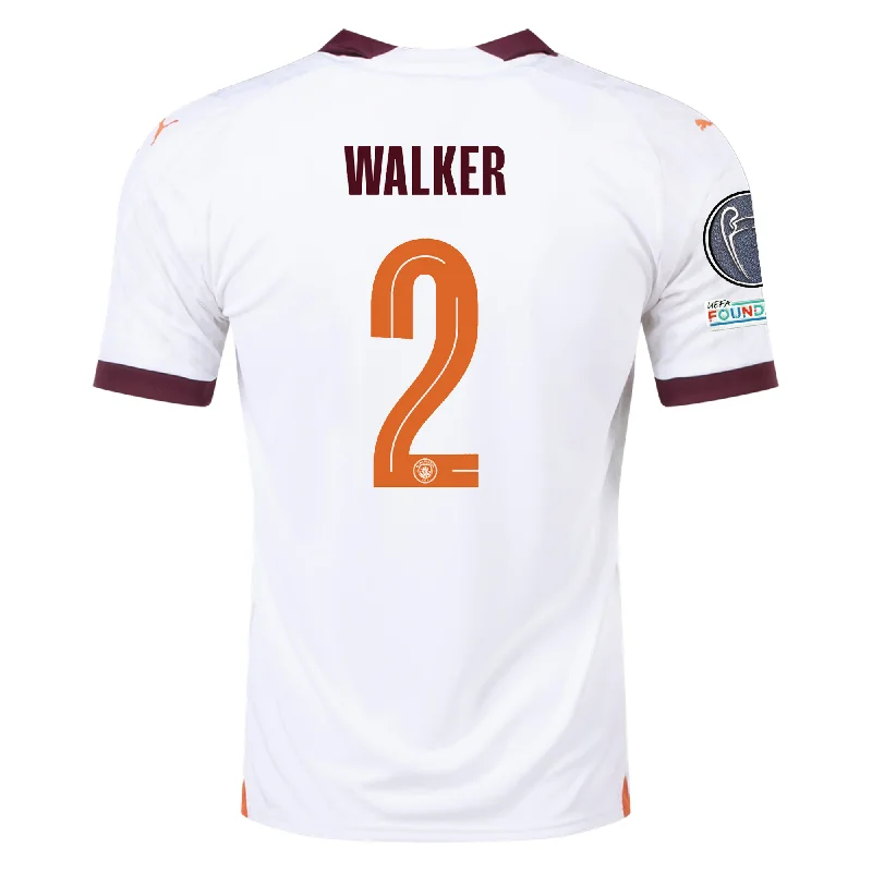 Men's Throwback Rugby Jerseys of Historic Matches and Teams for Rugby History BuffsPuma Manchester City Kyle Walker Away Jersey w/ Champions League Patches 23/24 (Puma White/Aubergine)