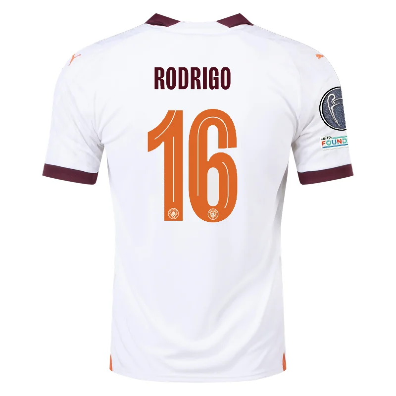 Men's Limited - Release American Football Jerseys of Rookie Stars for Early Adopters and FansPuma Manchester City Rodrigo Away Jersey w/ Champions League Patches 23/24 (Puma White/Aubergine)