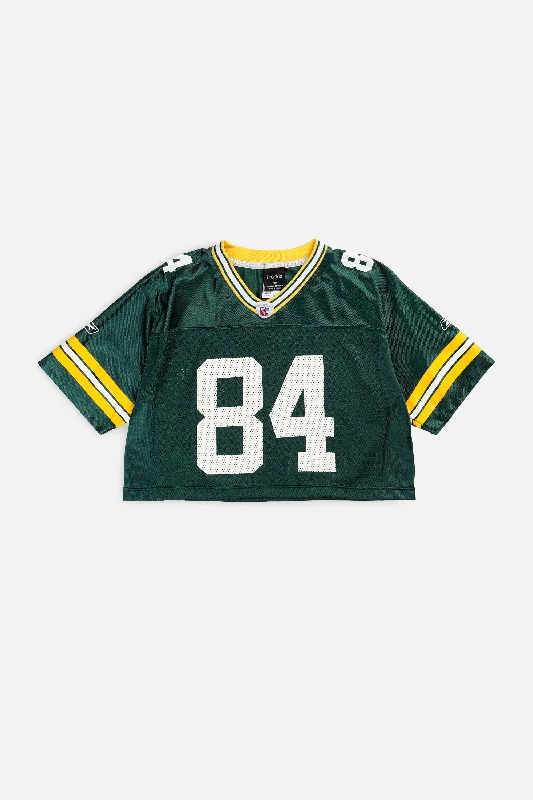 Men's Custom - Printed Baseball Jerseys with Player Names and Numbers for Personalized StyleRework Crop Green Bay Packers NFL Jersey - M