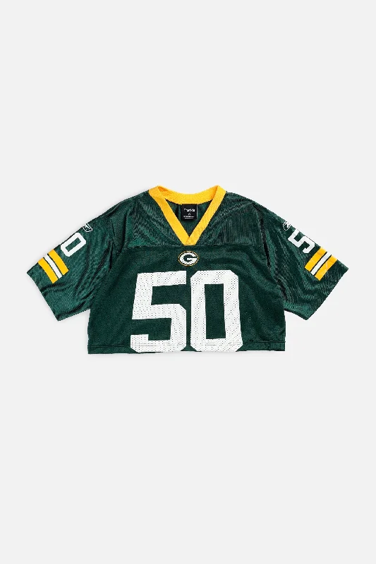 Men's Cycling Jerseys with Reflective Stripes for Safe and Stylish Rides at NightRework Crop Green Bay Packers NFL Jersey - XS