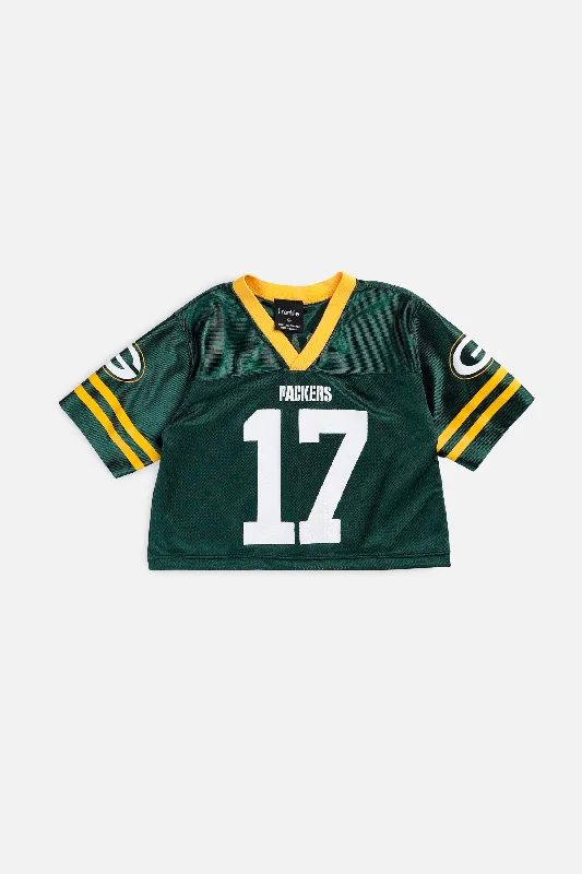 Men's Moisture - Wicking Lacrosse Jerseys with Mesh Panels for Optimal Performance on the FieldRework Crop Green Bay Packers NFL Jersey - XS