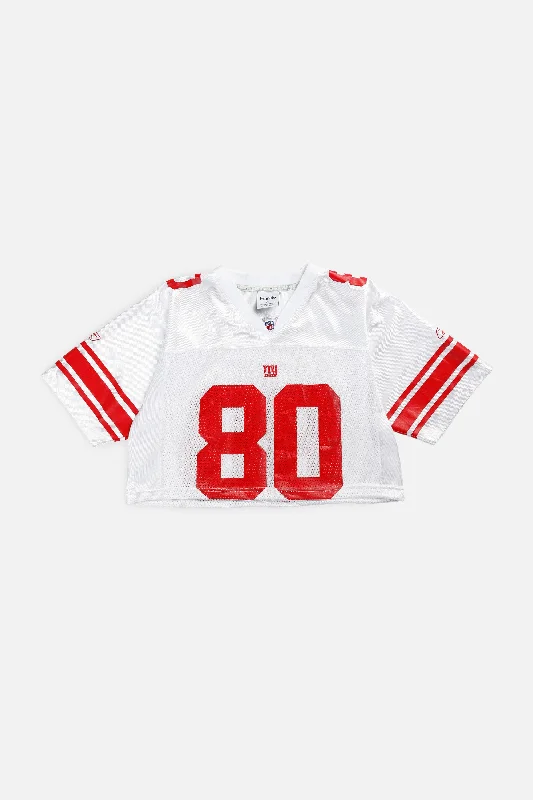 Men's Custom - Printed Baseball Jerseys with Player Names and Numbers for Personalized StyleRework Crop NY Giants NFL Jersey - S