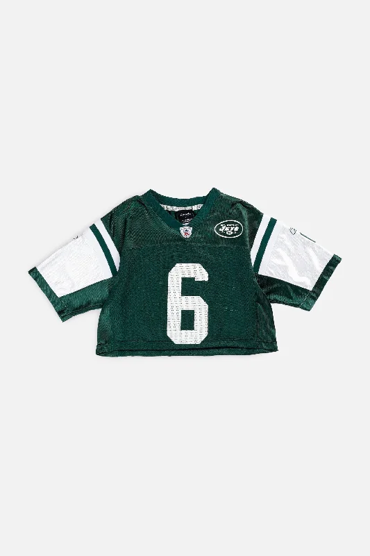 Men's Moisture - Wicking Lacrosse Jerseys with Mesh Panels for Optimal Performance on the FieldRework Crop NY Jets NFL Jersey - S