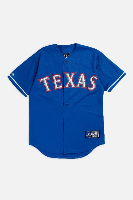 Men's Breathable Polyester Running Jerseys in Bright Neon Colors for High - Visibility WorkoutsVintage Texas Rangers MLB Jersey - S