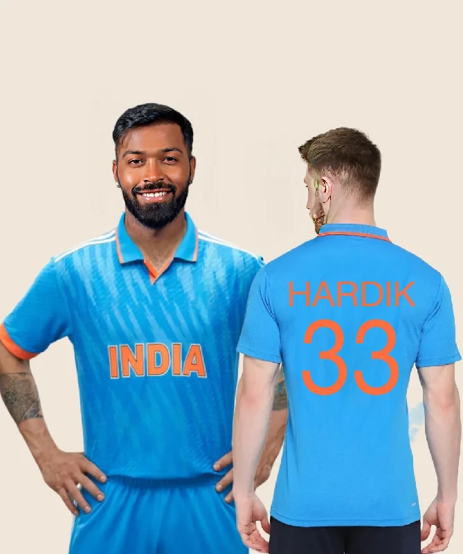 Men's Vintage American Football Jerseys of Legendary Teams for Collectors and FansHrdik Pandya Indian World Cup  Jerseys 2023-24 Player- Edition