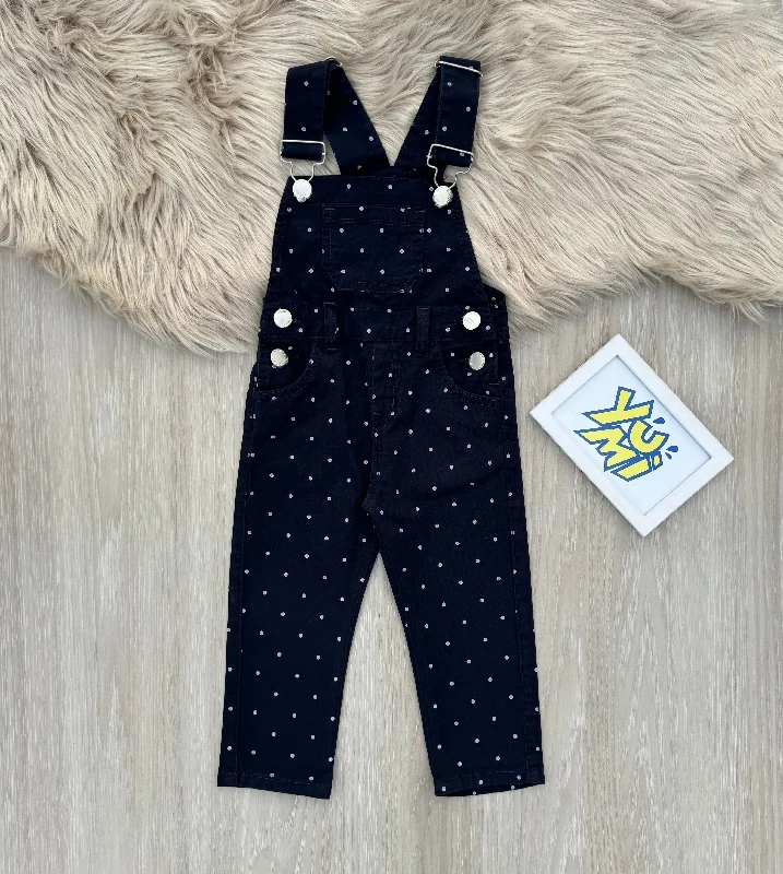 Men's Jeans with a Frayed Hem for a Casual and Effortless StyleAdorable Polka Dot Navy Dungarees for Girls