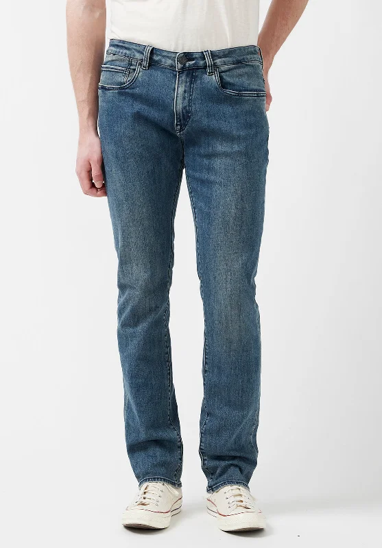 Plus Size Men's Bootcut Jeans with a Relaxed Waist for a Classic and Comfortable FitSlim Ash Sanded Jeans - BM22797