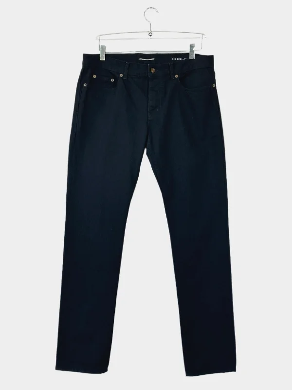 Men's Jeans with a Frayed Hem for a Casual and Effortless StyleBasic Jeans Slim Fit