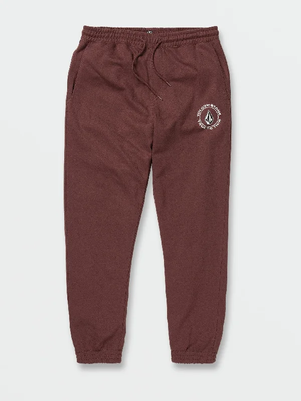 Men's Jeans with an Elastic Waistband for Ultimate ComfortTrue To This Fleece Pants - Mahogany