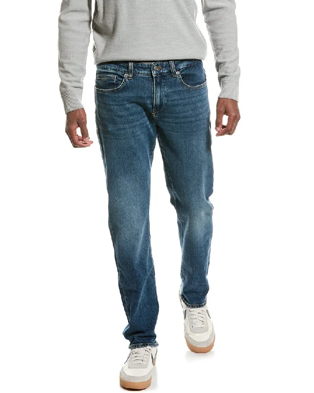 Men's Straight Leg Raw Denim Jeans for a Minimalist and Durable OptionBOSS Hugo Boss Delaware Slim Fit Jean