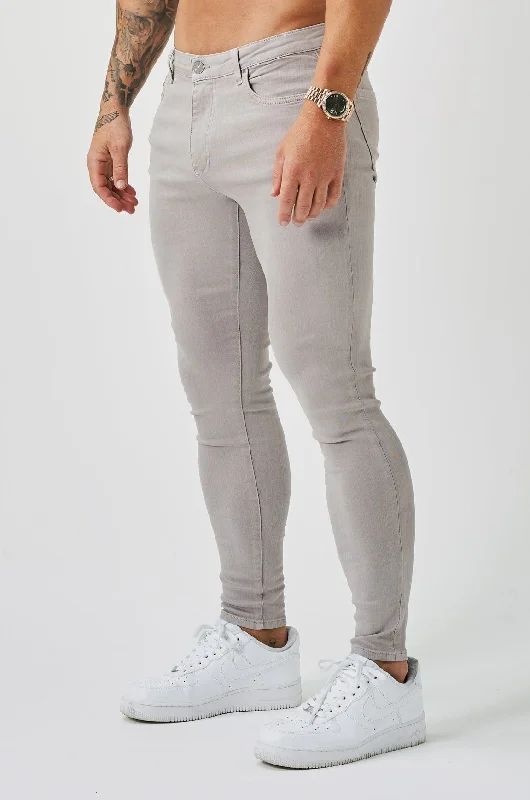 Men's Jeans with an Elastic Waistband for Ultimate ComfortSKINNY FIT JEANS - ICE GREY