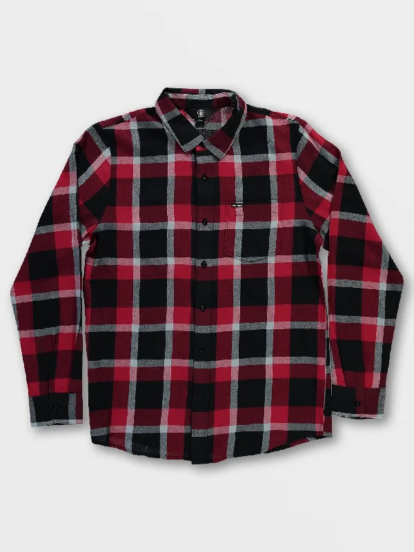 Men's Jeans with a Hidden Coin Pocket for Added ConvenienceCurwin Long Sleeve Flannel - Rio Red