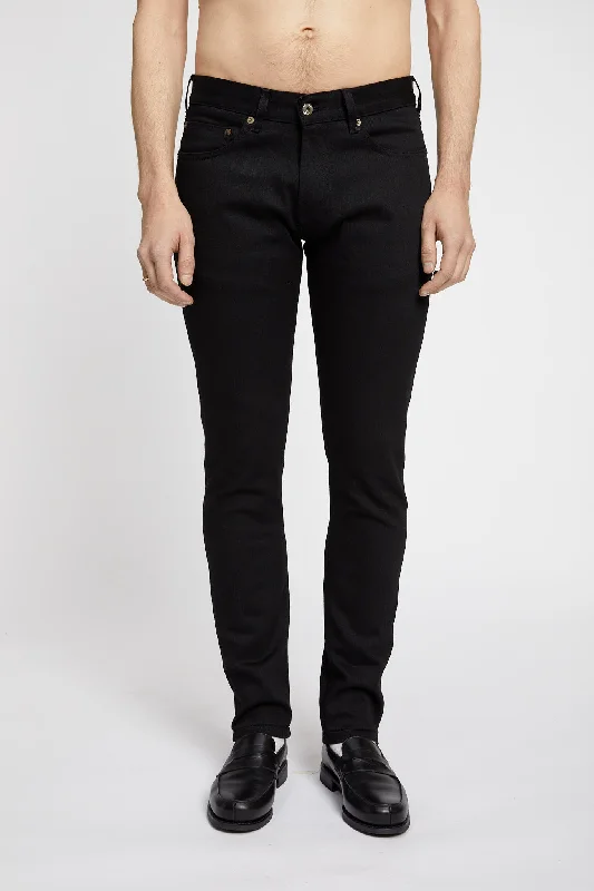 Men's Ripped Skinny Jeans in Acid Wash for an Edgy and Punk - Inspired StyleEdvard Japan Black Comfort