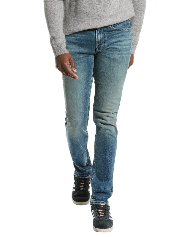 Men's Ripped Skinny Jeans in Acid Wash for an Edgy and Punk - Inspired StyleHUDSON Jeans Axl Render Slim Jean