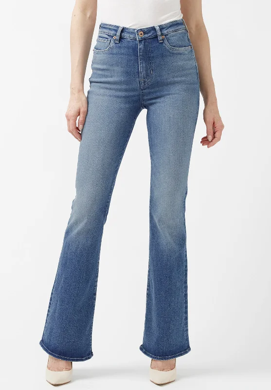 Men's Jeans with a Frayed Hem for a Casual and Effortless StyleJoplin High Rise Women’s Jeans with Flared Leg - BL15899