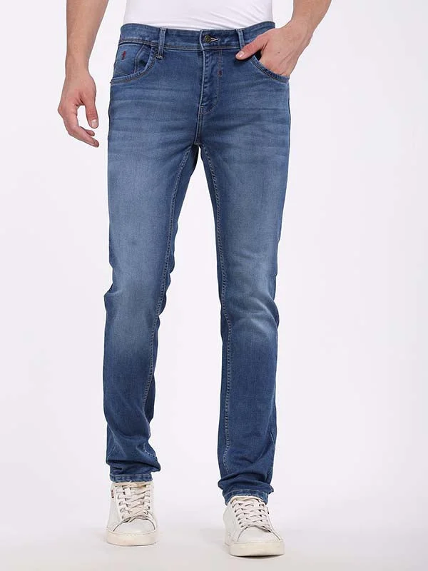 Men's Stretch Jeans with a Moisture - Wicking Lining for Active LifestylesMen Brooklyn Fit Stretchable Jeans