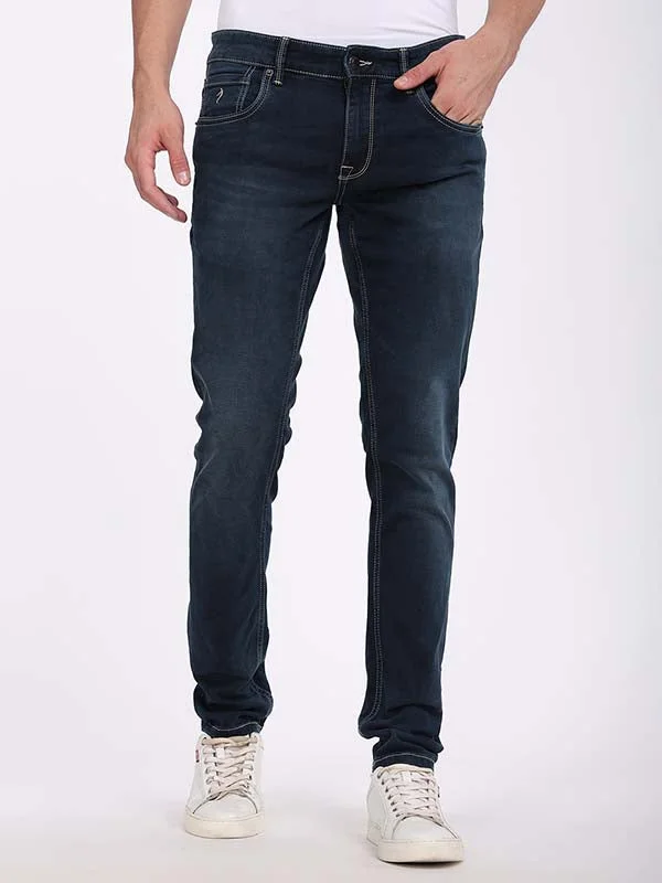 Men's Jeans with a Frayed Hem for a Casual and Effortless StyleMen Kruger Fit Stretchable Jeans